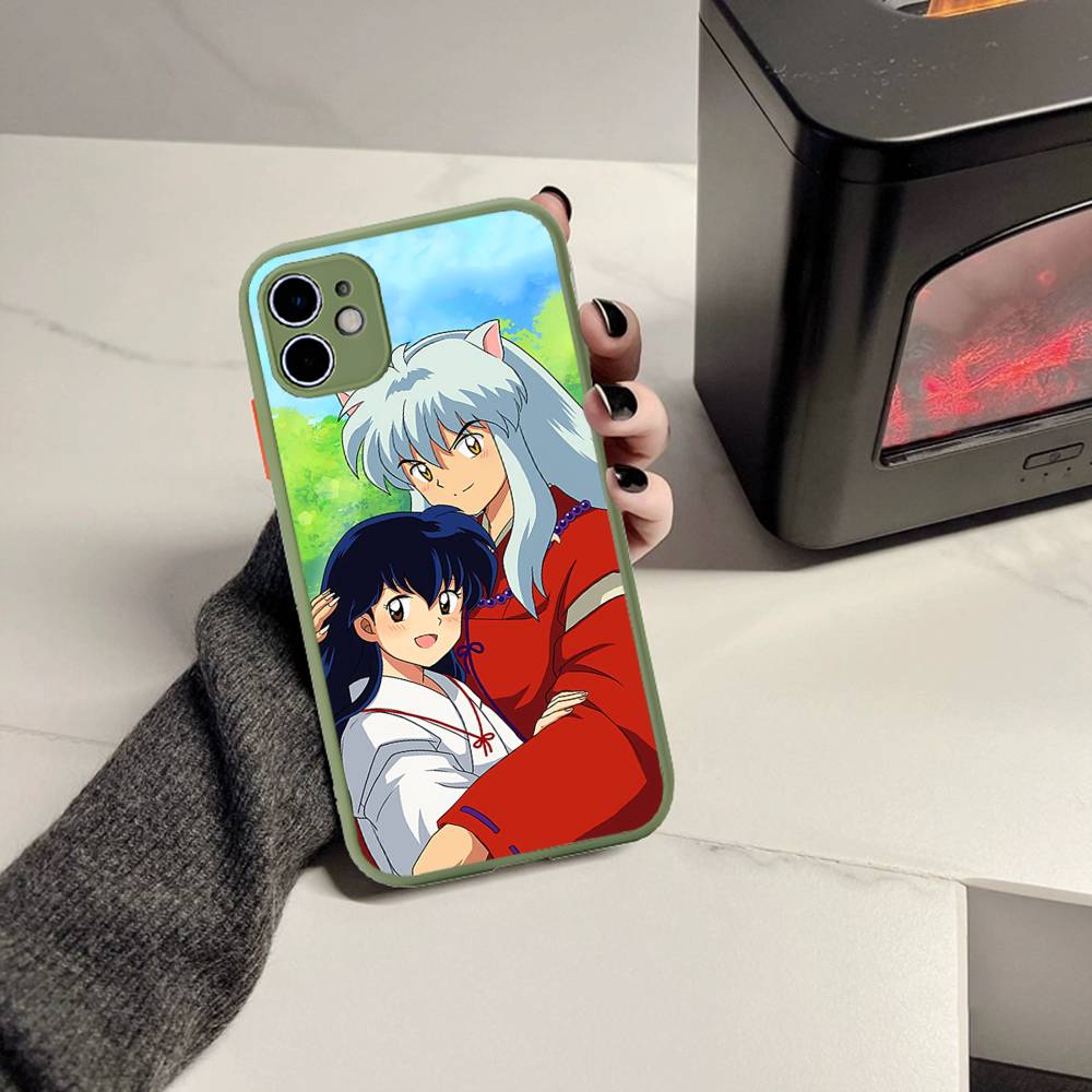 

Amine I-Inuyasha Matte Transparent Phone Cover For iPhone Case 16 15 14 13 12 11 Pro Max X XS Max Plus iphone 14 pro