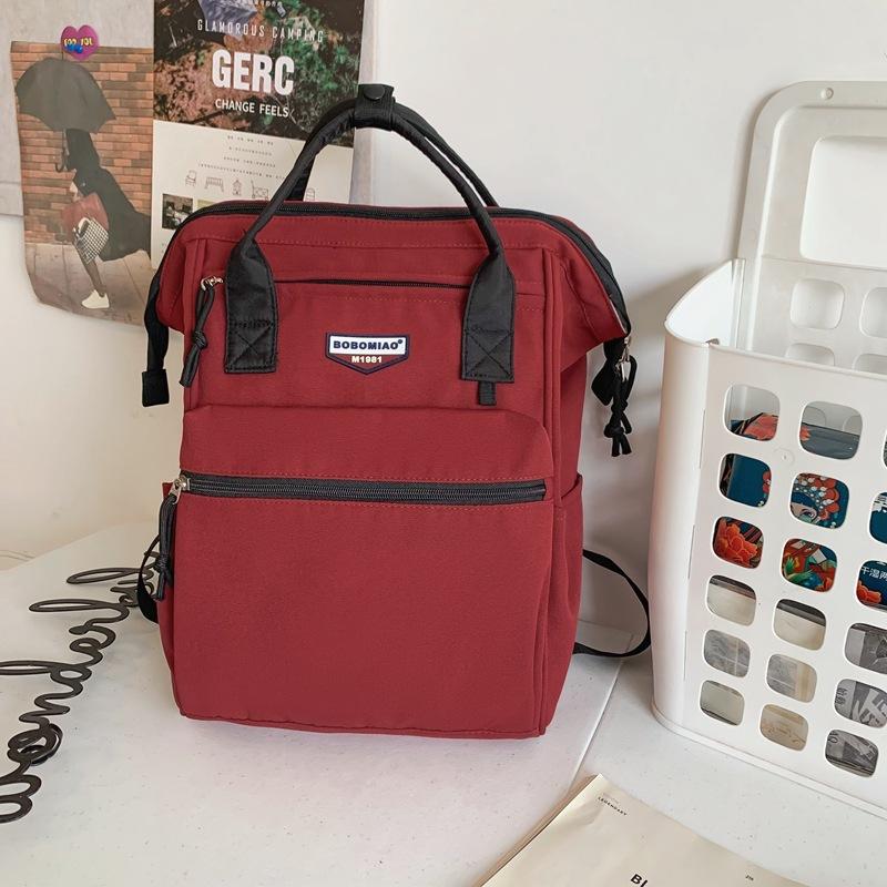 School Bag Female College Student Japanese College Style Backpack Fashionable New Backpack Male And Female Junior High School Students Large Computer Single pack красный