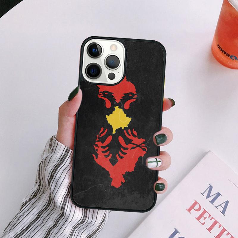 Albanische Flagge Adler Handyhülle für iPhone 17 Air Plus Max Hülle für iPhone 17 Air 16 15 14 13 12 Pro Max