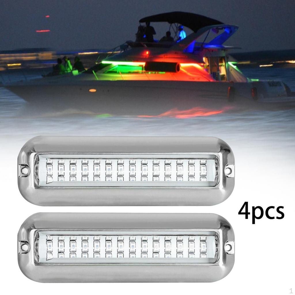 4 Pieces Boat Transom Lights Marine Light High Performance, Professional, Underwater Stainless