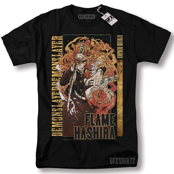 Flame Hashira Rengoku Demon Slayer Shirt Anime Manga Kimetsu no Yaiba T-Shirt Unisex T-Shirt M