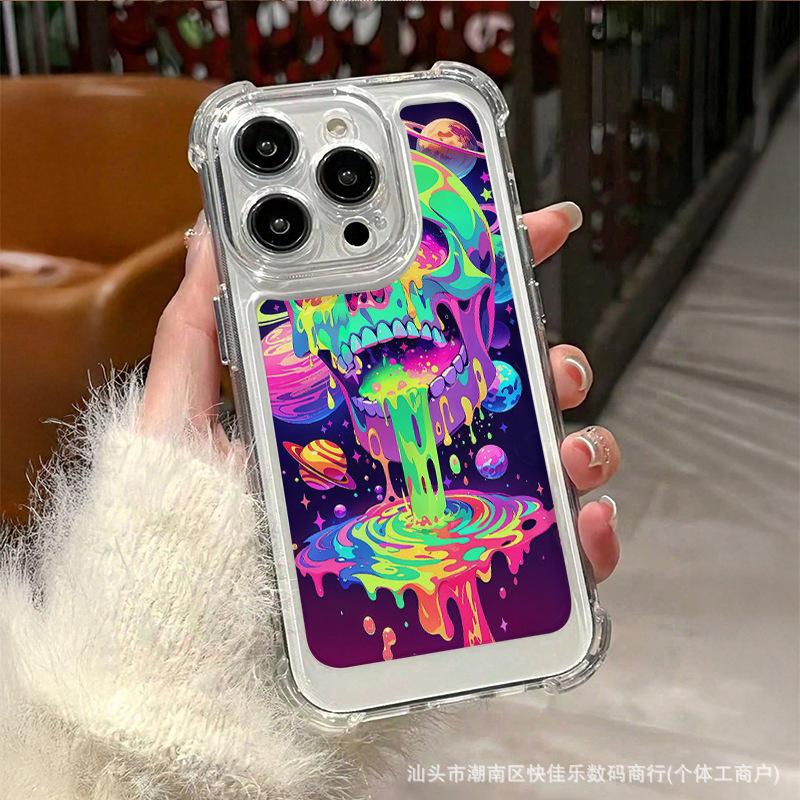 Creative Apple 16 all-inclusive iPhone15PLUS transparent 12/13 four-corner anti-drop 11PROMAX mobile phone case 14p