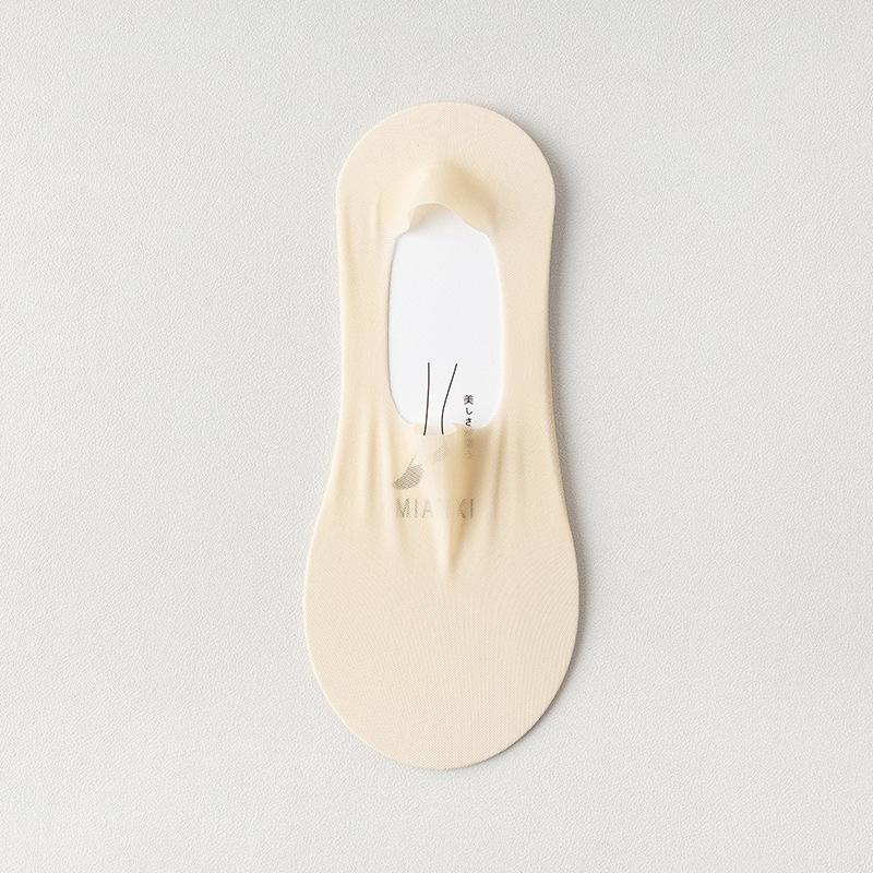 

Женские летние тонкие новые легкие носки-лодочки однотонные, ледяной шелк, для глаз, дышащие, невидимые, силиконовые, нескользящие 1 pair жёлтый