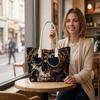 Steampunk Skull Print Tote Bag Stylish Casual Daily Use Shoulder Bag for Streetwear