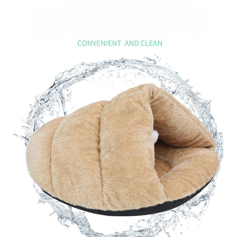 Cat Nest  Pet Nest  Warm All-season  Triangular Cat Nest with Hair Ball  Semi-enclosed Cat Sleeping Bag Nest