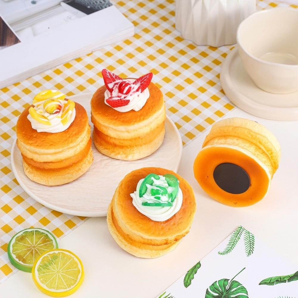 Rebound Cake Squeeze Toy Cartoon Mochi Squish Foam Toy New Refrigerator Magnets For Stress Relief