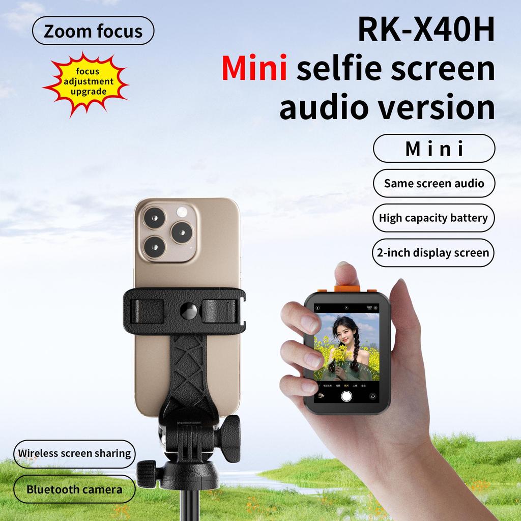 Phone Vlog Mini Selfie Phone Screen Mini Camera Selfie Screen Sound Projection luetooth Remote Control Photography Outdoor Travel