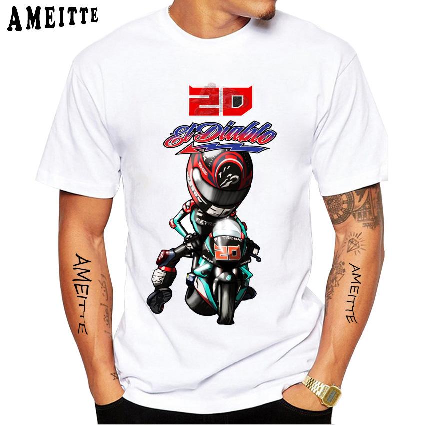 Fabio Quartararo 20 GP Renn-T-Shirt Neu Unisex Kurzarm Junge Abenteuer Sport Freizeit Weißes Oberteil Motorradfahrer T-Shirts
