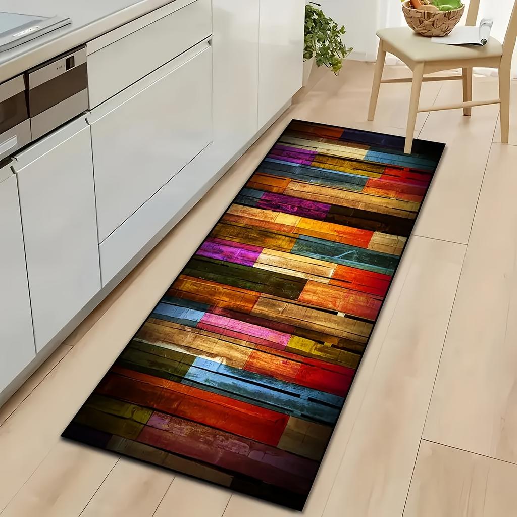 Rich Color Carpet Rainbow Floor Mat Long Carpet Runner Rug Kitchen Rug Living Room Bedroom Carpet Bedside Blanket Home De