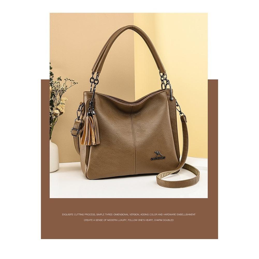 Lightweight Large Capacity Faux Leather Multipurpose Storage Bag for Daily Use