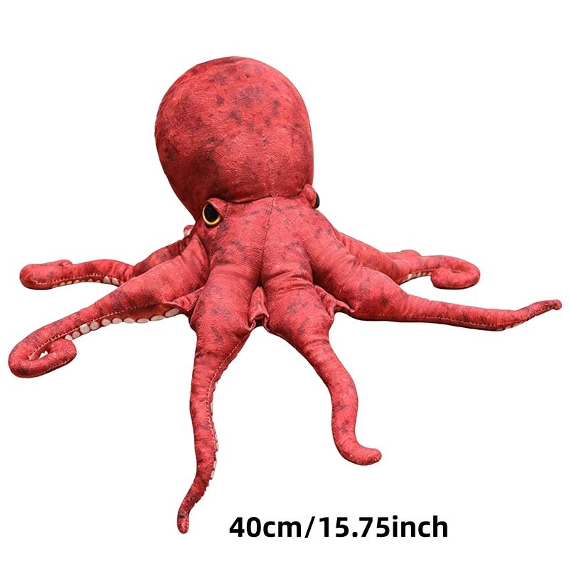 Lebensechte Rote Oktopus Plüschtier Gefüllte Simulation Meerestier Puppe Imitation Plüschtier Weiche Haptik Für Kinder Sammler