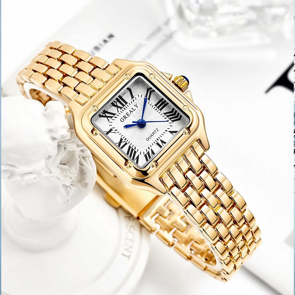 Watch Ladies Quartz Watch Waterproof Watch Female Custom Square Retro Diamond Watch