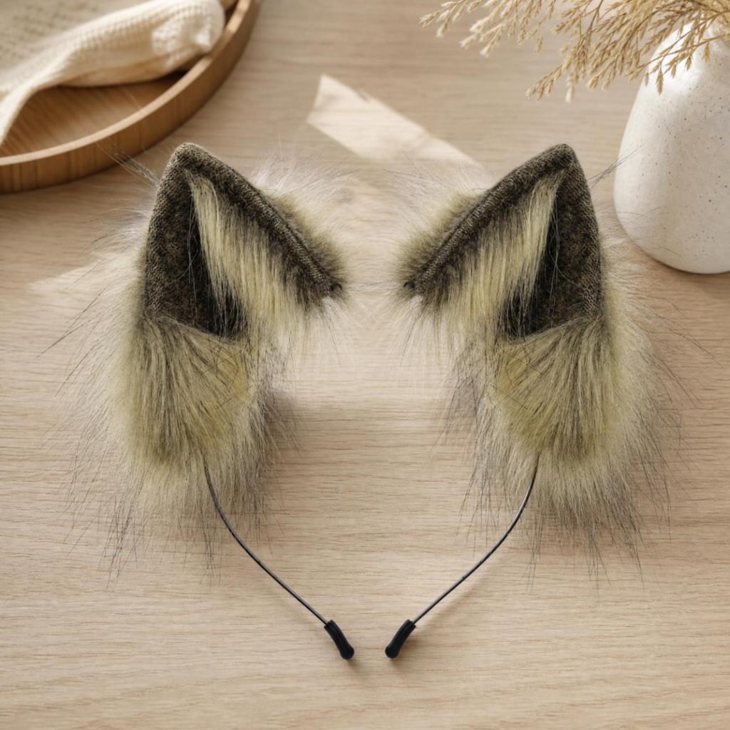 Faux Animal Ears Headband Soft Hair Accessory Fashionable for Themed Events