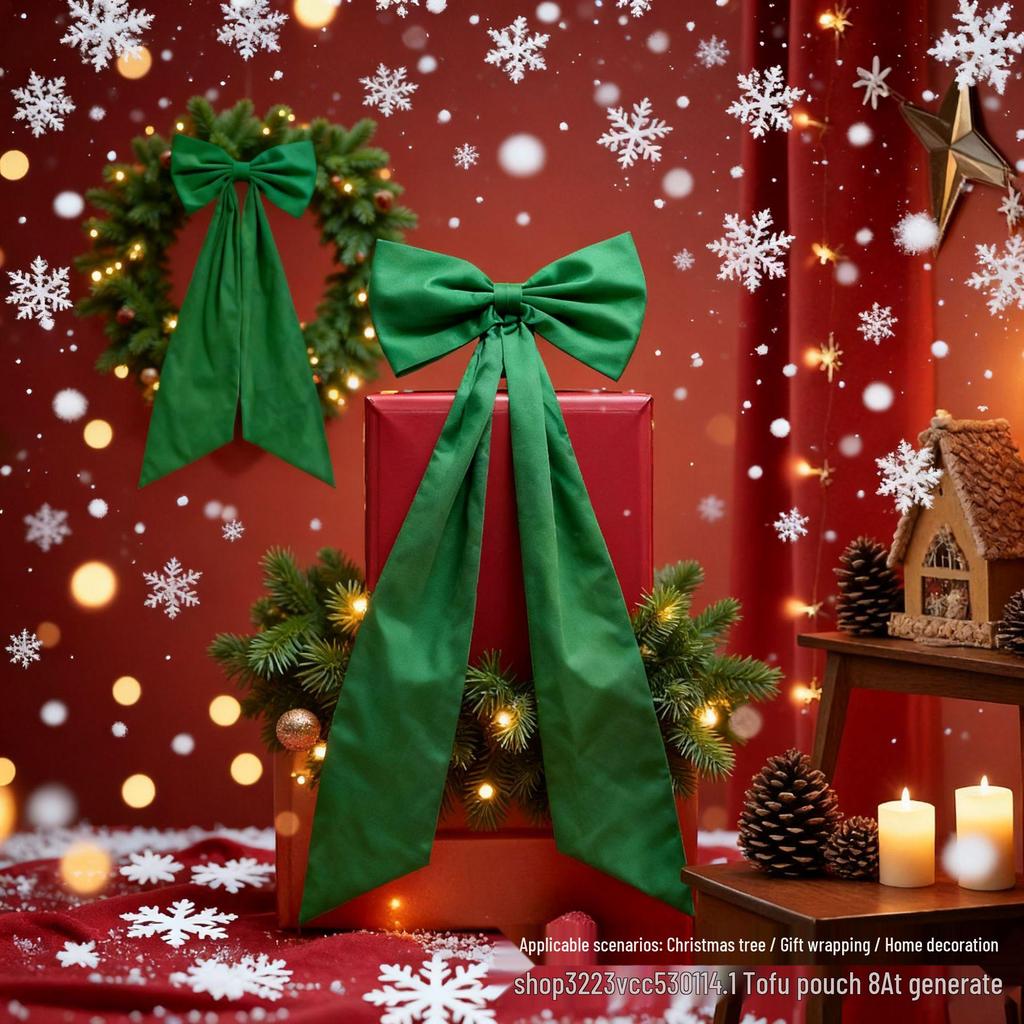 Samt-Übergroßer Schleifen-Weihnachtsdekoration für Baum und Wandhintergrund