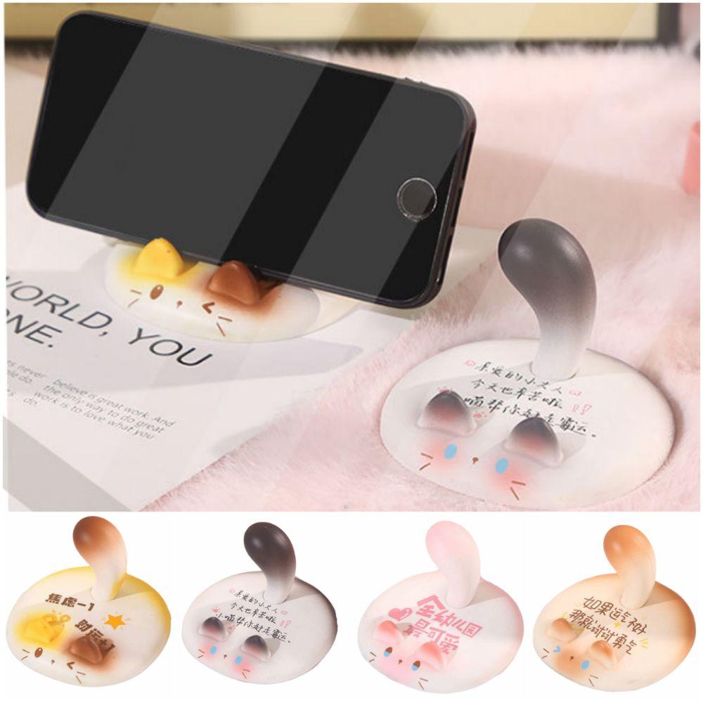 Cute Design Mobile Phone Holder Cartoon Cat Sweet Style Cartoon Cat Holder Decorative Function Mini Size Mini Phone Holder