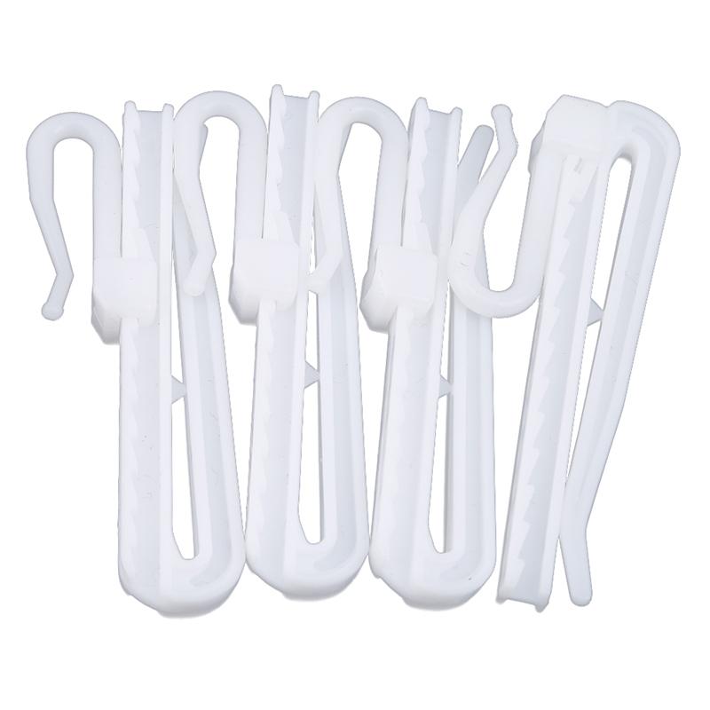 50 PCS Curtain Hanging Hooks Adjustable hook Ring Window White Curtain Hook Holder For Home Curtain High Quality 7cm