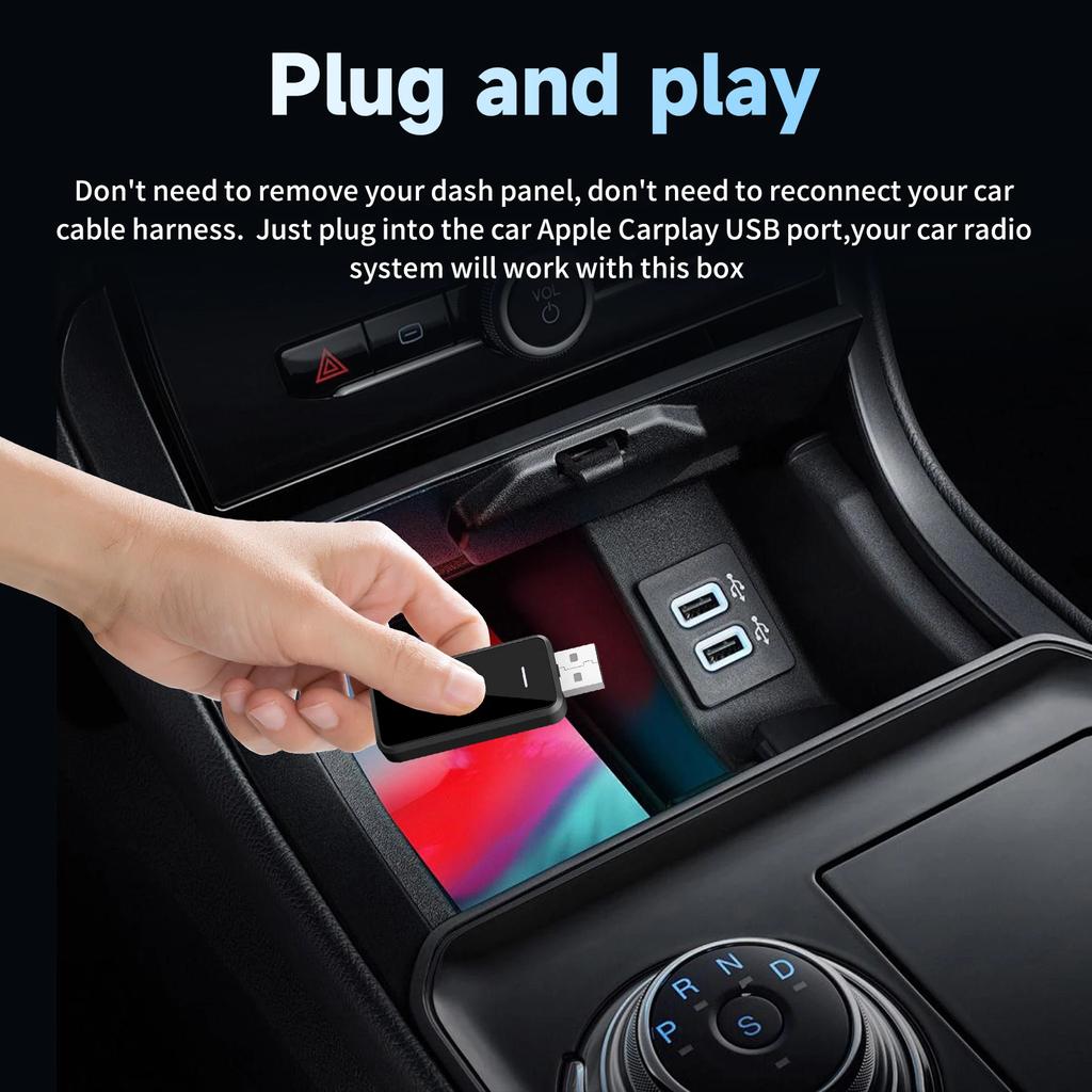 OEM Original 2in1 CarPlay Android Auto Wireless Adapter Kabelgebundenes Drehen Drahtlose CarPlay Mini Box Bluetooth WiFi Schnelle Verbindung