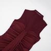 European & American Women's Spring/Summer 2026 Elegant High Neck Sleeveless Slim Fit Long Ruffled Mesh Dress