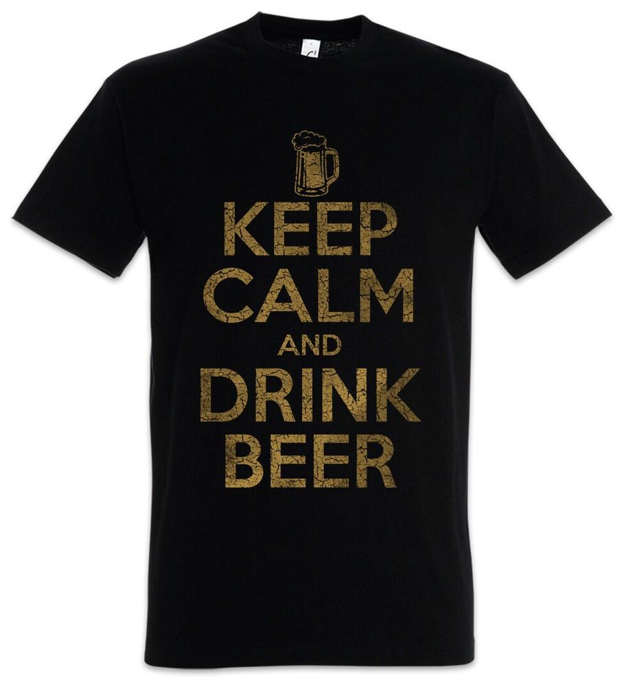 Keep Calm And Drink Beer Mens T-Shirt Hoppy Happy Life Beer Brewer Brewery