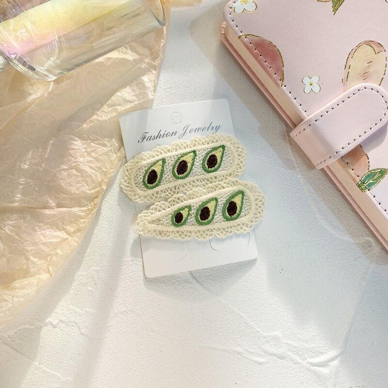 2/5 Stück Hübsche Pony-Seitenklammer Kinder Kopfschmuck Niedliche Kleinkind Mädchen Haarspange Koreanische Mode Beige Farbe Frucht Haarnadel für Kinder Mädchen