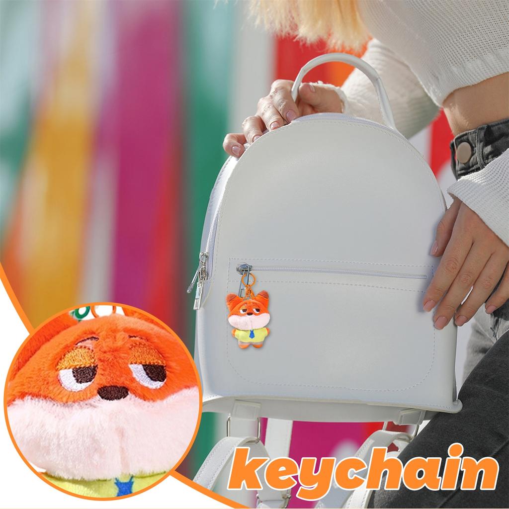 Doll Bag Pendant Women's Plush Squeaking Doll Backpack Keychain