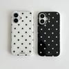 Coque de téléphone minimaliste à pois noirs et blancs Pour Pour Iphone 17 16 1 14 13 12 11 Pro MAX XR XSMAX 7 8 Plus Housse antichoc Y2K