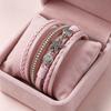 Damen geflochtenes Armband mehrlagig böhmisch Kunstlederseil Seestern Muschel Dekor Sicheres Verschluss Armband Handgelenk Accessoire