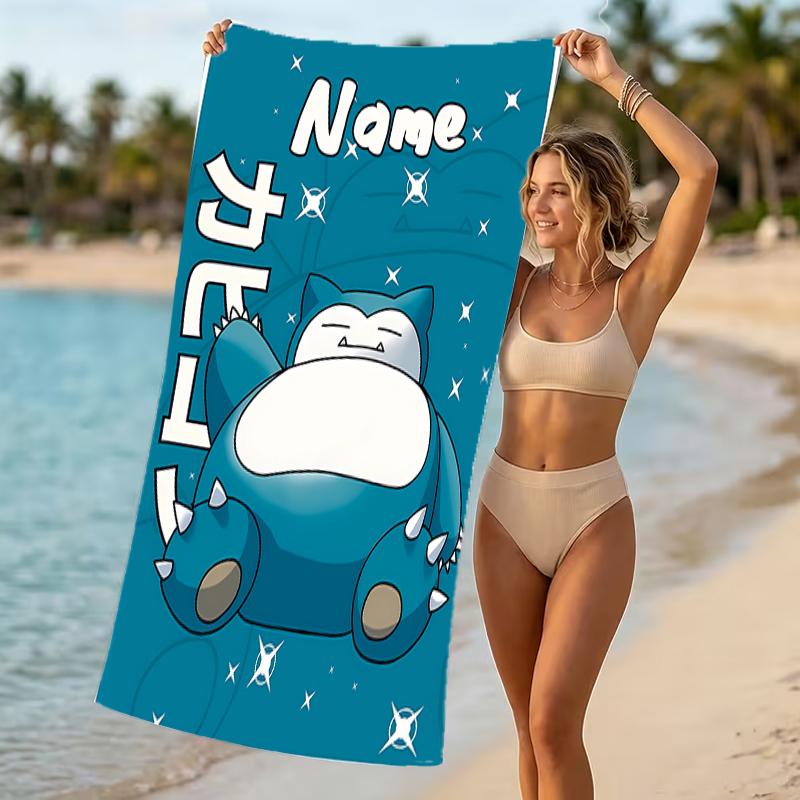 Customizable personalized beach towels Pokémon themed designs.Suitable for the beach, yoga, sports;ideal as beach accessories