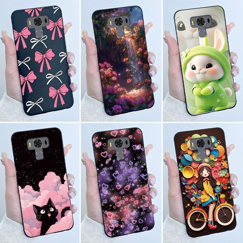 For ASUS Zenfone 3 Max ZC553KL X00DDB X00DDA X00DD Case Luxury Cute Love Rabbit Funny Black Soft TPU Silicone Matte Back Cover