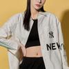 New MLB MLB Basic Logo New York Yankees Shirt Unisex Cream 3AWS00121-50CRS