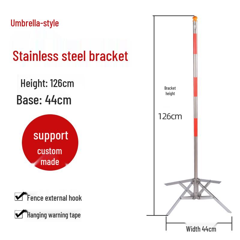 Reflective Retractable Construction Warning Tape, 20-100m Thickened Canvas Isolation Belt 100m Boxed Tape (Notice)