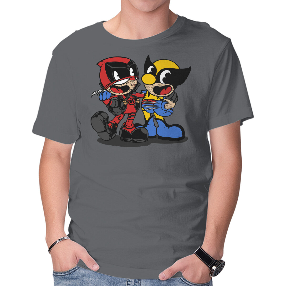 Unisex Crew Neck T-Shirt Weapon X Graphic Short Sleeve Casual Tee S
