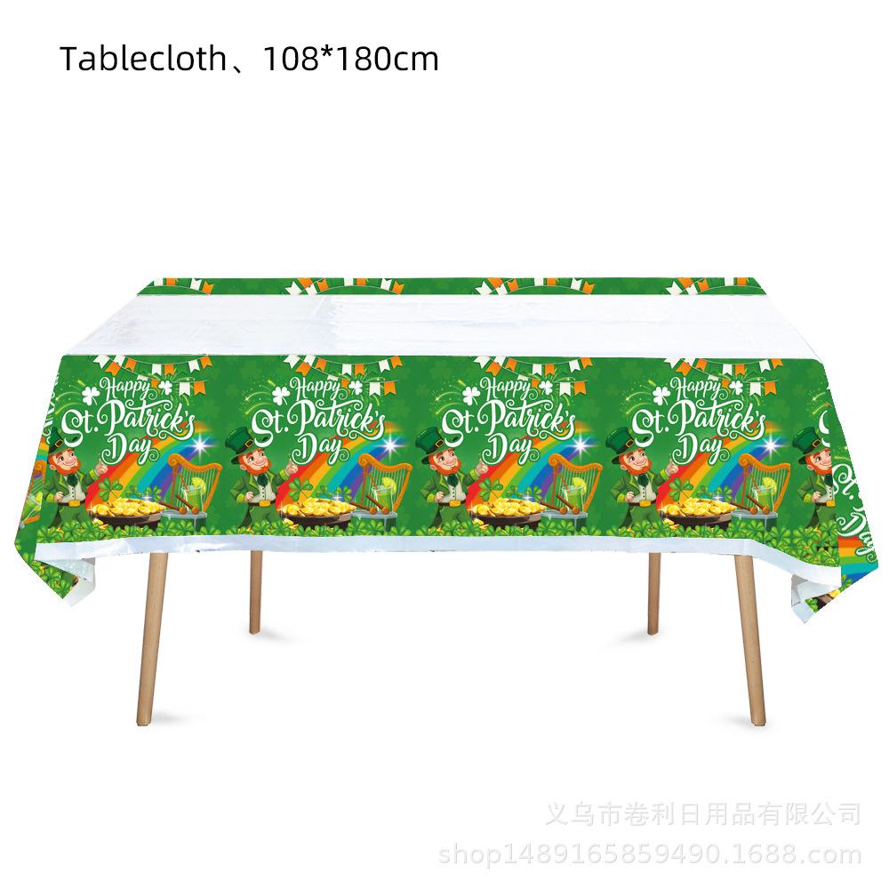 St. Patrick'S Day Party Supplies St. Patrick'S Party Decoration Arrangements Props Banners Disposable Tableware