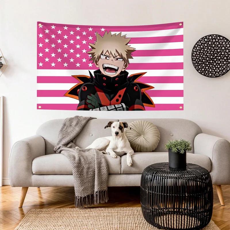 VIKAMA Bakugo Katsuki Tapestry My Hero Academia Bnha Wall Art Anime Fan Gift Bedroom Living Room Aesthetic Decor