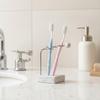 Stainless Steel Bracket Minimalist Toothbrush Holder Resin Base Toothbrush Storage Rack  Bathroom