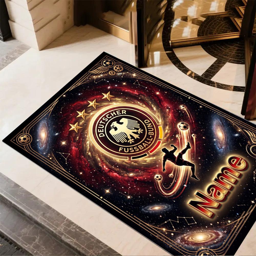 German Football Crest Artwork Floor Mat Perfect for Outdoor Dining Room Hallway Living Rooms Antislip Carpet Anime Office Decor