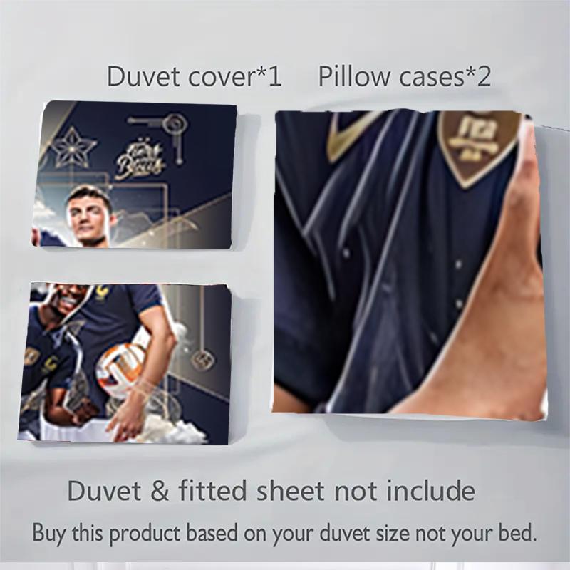 3Pcs Football Stars Celebration Bedding Sets For All Sizes New 3D Printed Bed Cover Comforter Duvet Cover Pillowcase Bedroom Decoration