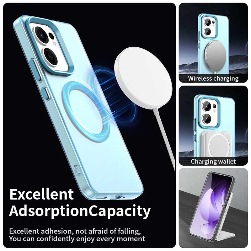 For OPPO Reno 13F Candy Color Magnetic Silicone Phone Cover Suitable For OPPO Reno 13F Fashion Women's Phone Case For Reno 13 F
