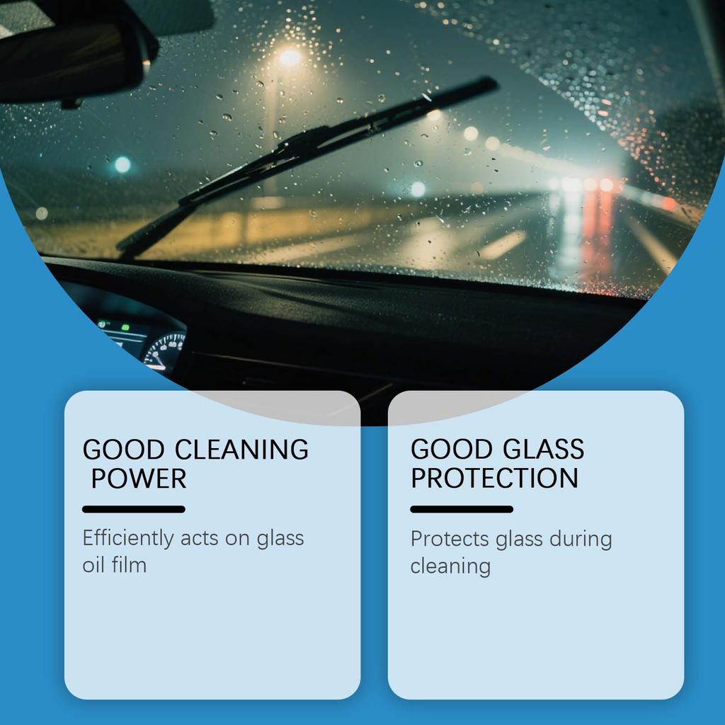 Glass Oil Film Remover, Household Vehicle Glass Cleaning Product, Gentle And Non-damaging(60ml)