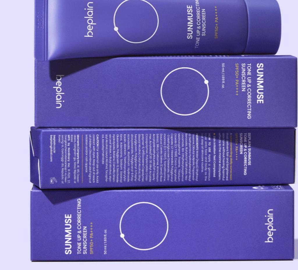 BEPLAIN Sunmuse Tone Up & Correcting Sunscreen SPF50+ PA++++ Radiance UV Protection 50ml