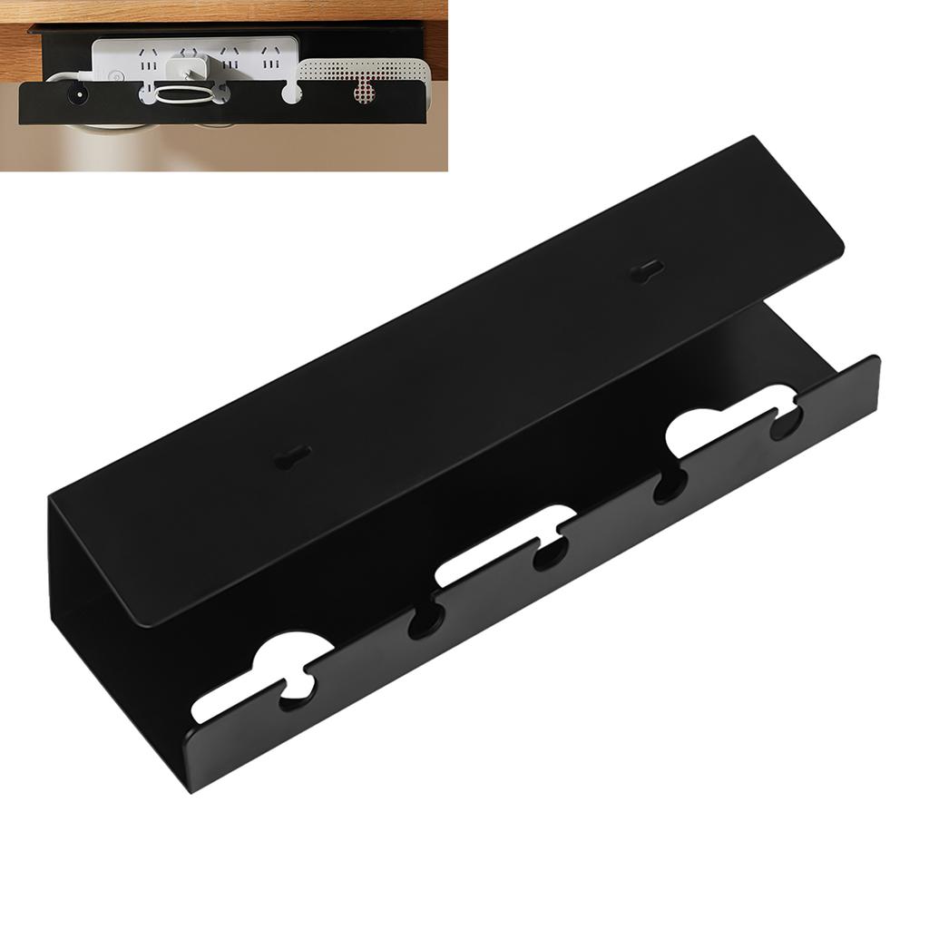 Under Desk Cable Management Tray No Drill Desk Wire Organizer for Rooms or Home and Office