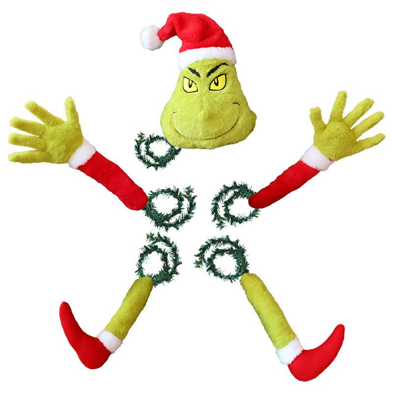 Christmas Plush Grinch Toy With Plush Material For Holiday Decor And Gift Giving