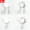 Kitchen Hook Stainless Steel Punch-free Strong Sticky Hook Bathroom Traceless Hanger Coat Hook Creative Single and Double Hook