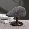 Autumn and Winter Small Plaid Forward Hat Men's and Women's Casual Retro Hat Warm Beret Comfortable and Versatile Director Hat