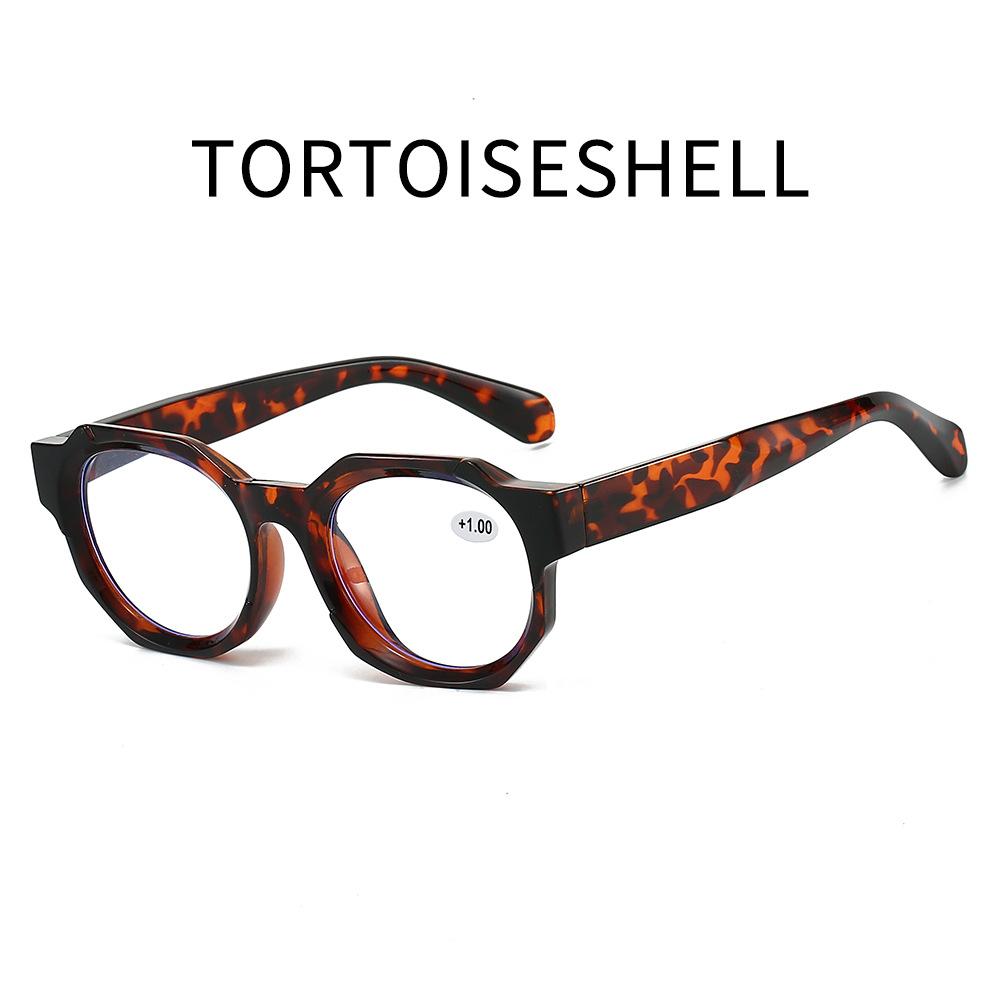 

2514 Irregular Anti-Blue Glasses Men S Japanese And Korean Fashion Polygonal Frame High Definition Reading Glasses 0 degree - anti-blue light glasses