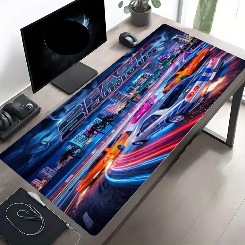 Fast & Furious Print Mouse Pad, Anti‑Slip Desktop keyboard Mat, for PC Laptop Gaming Working Daily Use, Cool Festival Birthday Gift