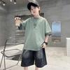 Teen Boys Set for Child Elegant T-shirts + Denim Shorts 2PCS Clothes Set Summer Kids Clothing Set