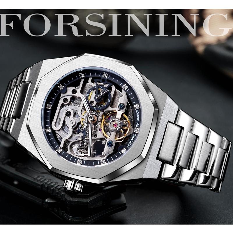 Montre mécanique tourbillon squelette design steampunk montres-bracelets pour hommes montre automatique étanche affaires luxe