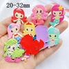 10pcs New Cute Cartoon Mermaid Series PVC Flexible Glue Flat Back DIY Scrapbook Embellishment Phone Craft Decoration