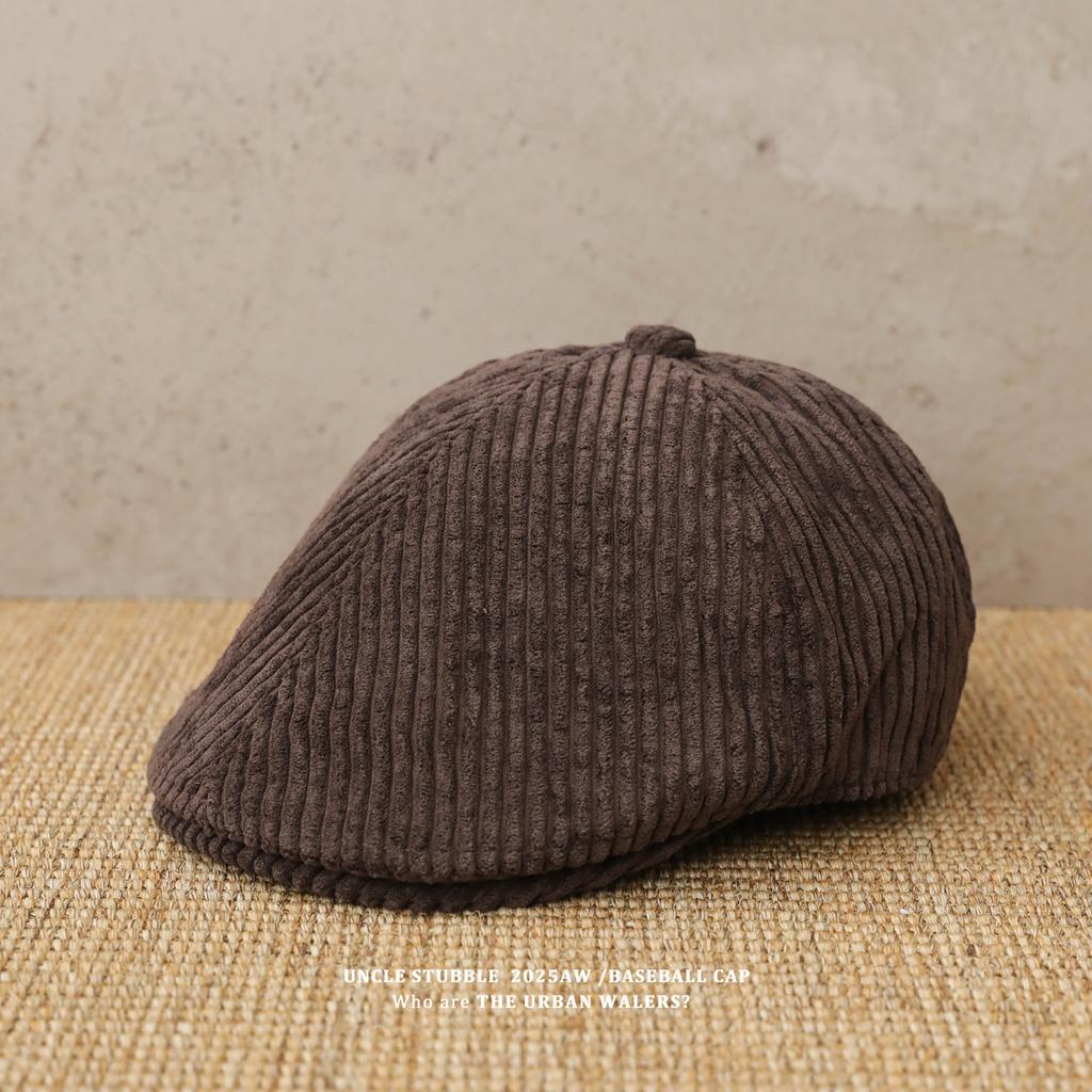 Cappello Newsboy in Velluto a Coste Stile Giapponese Retrò Versatile e Artistico per Uomini e Donne Un Piccolo Cappello da Pittore che Valorizza il Viso